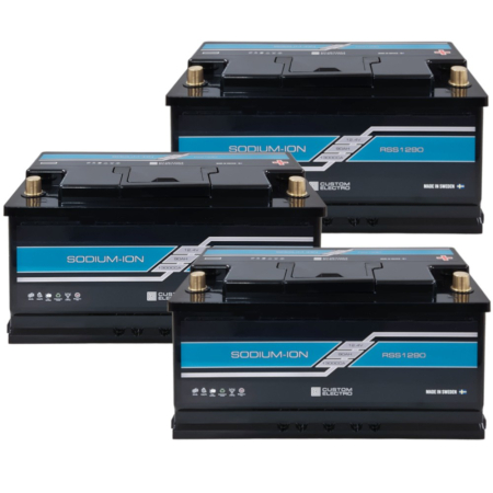 Pakiet baterii, 3-pack CustomElectro RSS v2 12-90 Sodium-Ion w grupie Car audio / Akcesoria / Baterie u BRL (SETRSSV21290X3)