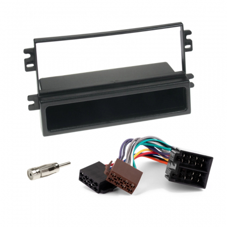 Zestaw instalacyjny Saab 9-3 OG z AS2, 1-DIN z kieszenią na akcesoria (bez sterowania z kierownicy) w grupie Car audio / Co pasuje do mojego samochodu / SAAB / 9-3 / 9-3 OG 1998-2002 / Wymiana stereo 9-3 OG 1998-2002 u BRL (SETSAAB93PKT1)