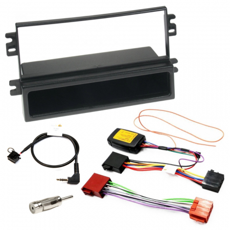 Zestaw instalacyjny Saab 9-3 OG z AS2, 1-DIN z kieszenią na akcesoria (ze sterowaniem z kierownicy) w grupie Car audio / Co pasuje do mojego samochodu / SAAB / 9-3 / 9-3 OG 1998-2002 / Wymiana stereo 9-3 OG 1998-2002 u BRL (SETSAAB93PKT2)