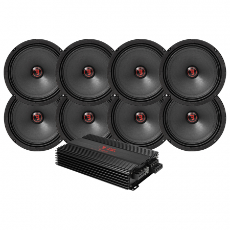 8-pak Bass Habit Rebel SR165M z RA800W, duży w grupie Pakiety / Zestaw do samochodu / Pakiety głośnikowe SPL u BRL (SETSR165PKT3)