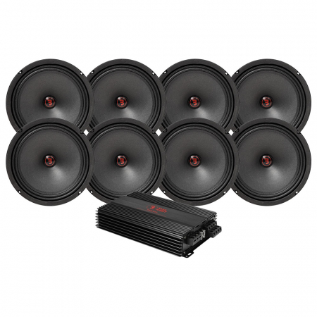 8-pak Bass Habit Rebel SR200M z RA800W, duży w grupie Pakiety / Zestaw do samochodu / Pakiety głośnikowe SPL u BRL (SETSR200PKT2)