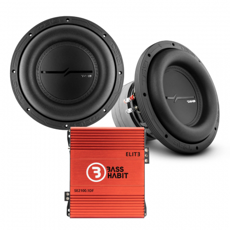 2-pack DS18 ZXI10.4D i Bass Habit SPL ELITE 2100.1D, zestaw basowy w grupie Pakiety / Zestaw do samochodu / Pakiety basowe u BRL (SETZXI104DPKT1)
