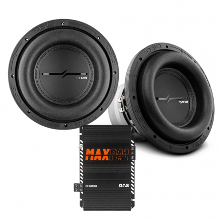 2-pack DS18 ZXI8.2D i GAS MAX PA1-1500.1DZ2, zestaw basowy w grupie Pakiety / Zestaw do samochodu / Pakiety basowe u BRL (SETZXI82DPKT1)