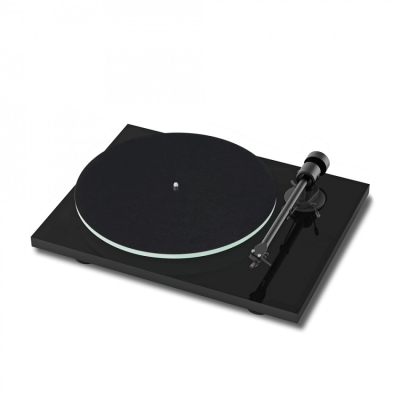 Pro-Ject T1 EVO gramofon z wkładką OM10, fortepianowa czerń