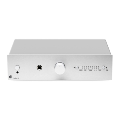 Pro-Ject Pre Box S3, kompaktowy przedwzmacniacz, srebrny
