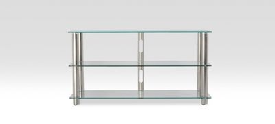 Norstone Epur 3, mebel TV z przezroczystymi szklanymi półkami