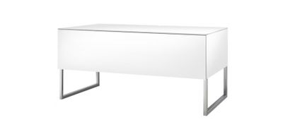 Norstone Khalm, stolik TV/media w kolorze pianowej bieli