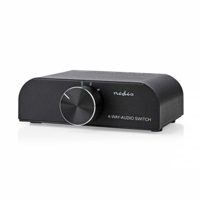 Nedis A-Switch 2424AT, 4-kierunkowy przełącznik niskopoziomowy dla źródeł stereo