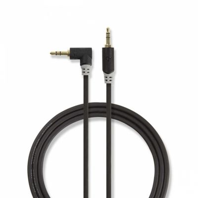 Nedis kabel AUX 3,5 mm, wtyk do wtyku, kątowy