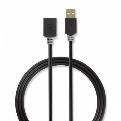 Nedis USB 2.0 USB-A wtyk do USB-A gniazdo, 2 m
