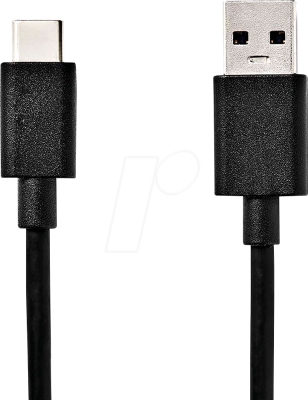 NEDIS CCGW61600BK10 kabel USB-A do USB-C, czarny, 1 metr