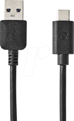 NEDIS CCGW61600BK20 kabel USB-A do USB-C, czarny, 2 metry