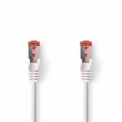 Nedis kabel sieciowy S/FTP CAT6, wtyk-wtyk, biały.