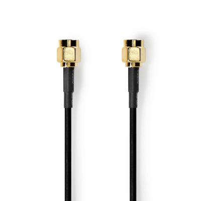 Nedis kabel antenowy SMA Wtyk-Wtyk, 2 metry, czarny