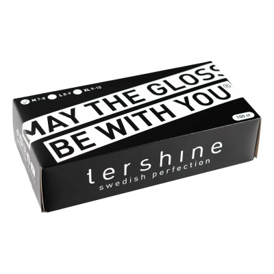 Tershine Rękawiczki nitrylowe, czarne 100-pack, X-large 9-10
