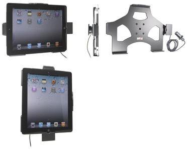 Brodit Aktywny uchwyt z kablem USB i adapterem do zapalniczki, Apple iPad 2 (A1395, A1396, A1397)/3rd Gen (A1416, A1430, A1403)