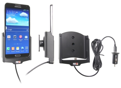 Brodit aktywny uchwyt z kablem USB i adapterem do gniazda zapalniczki, Samsung Galaxy Note 3 SM-N9005