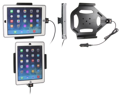 Brodit aktywny uchwyt z kablem USB i adapterem do gniazda zapalniczki, Apple iPad 5th Gen (A1822, A1823)/9.7 6th Gen (A1893, A1954)/9.7 New/Air (A1474, A1475, A1476)