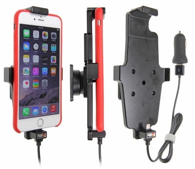 Brodit aktywny uchwyt z kablem USB i adapterem do gniazda zapalniczki, Apple iPhone 11 Pro Max/12 Pro Max/13 Pro Max/14 Plus/14 Pro Max/6 Plus/6S Plus/7 Plus/8 Plus/Xs Max