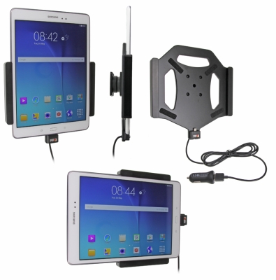 Brodit aktywny uchwyt z kablem USB i adapterem do gniazda zapalniczki, Samsung Galaxy Tab A 9.7