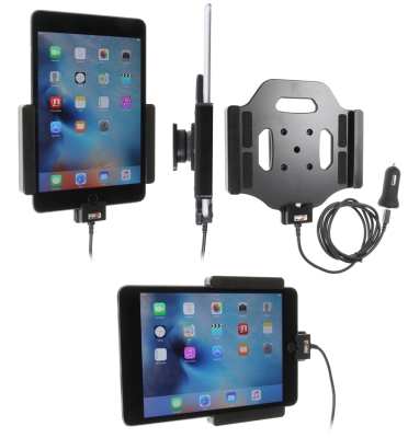 Brodit aktywny uchwyt z kablem USB i adapterem do gniazda zapalniczki, Apple iPad Mini 2019/4 (A1538, A1550)/5th Gen (A2124, A2125, A2126, A2133)