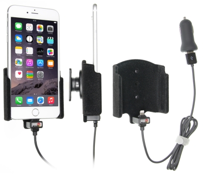 Brodit aktywny uchwyt z kablem USB i adapterem do gniazda zapalniczki, Apple iPhone 6S Plus/7 Plus/8 Plus/Xs Max