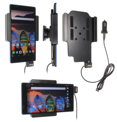 Aktywny uchwyt Brodit z kablem USB i adapterem do gniazda zapalniczki, Lenovo Tab 3 7