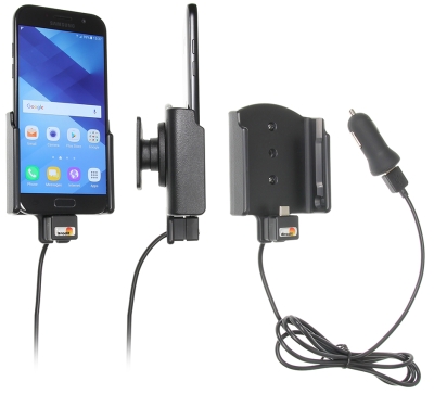 Aktywny uchwyt Brodit z kablem USB i adapterem do gniazda zapalniczki, Samsung Galaxy A5 (2017)