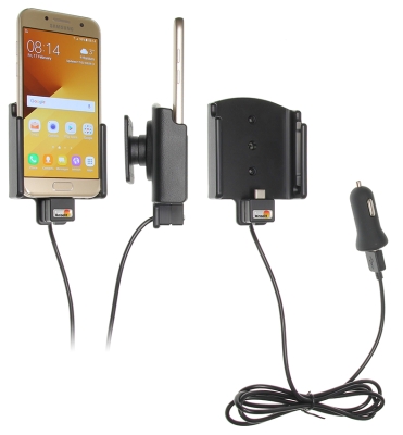 Aktywny uchwyt Brodit z kablem USB i adapterem do gniazda zapalniczki, Samsung Galaxy A3 (2017)
