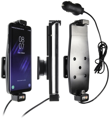 Aktywny uchwyt Brodit z kablem USB i adapterem do gniazda zapalniczki, Samsung Galaxy S10/S8/S9