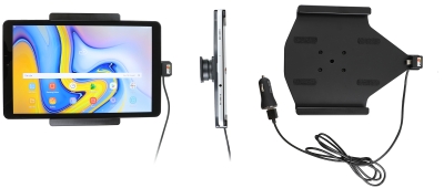 Aktywny uchwyt Brodit z kablem USB i adapterem do gniazda zapalniczki, Samsung Galaxy Tab A 10.5 SM-T590/SM-T595