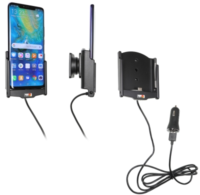 Aktywny uchwyt Brodit z kablem USB i adapterem do gniazda zapalniczki, Huawei Mate 20 Pro