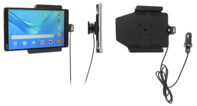 Aktywny uchwyt Brodit z kablem USB i adapterem do gniazda zapalniczki, Huawei MediaPad M5 8.4