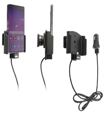 Aktywny uchwyt Brodit z kablem USB i adapterem do gniazda zapalniczki, Samsung Galaxy S10+