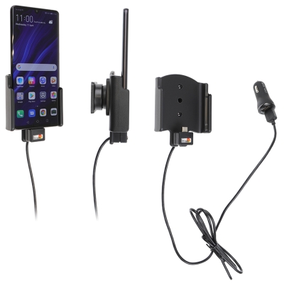 Aktywny uchwyt Brodit z kablem USB i adapterem do gniazda zapalniczki, Huawei P30 Pro