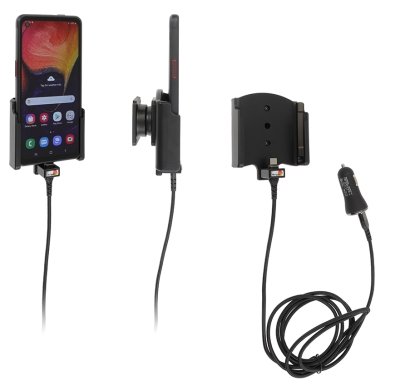 Aktywny uchwyt Brodit z kablem USB i adapterem do gniazda zapalniczki, Samsung Galaxy Xcover Pro SM-G715