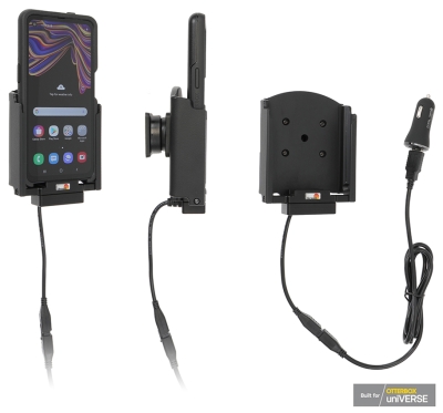 Aktywny uchwyt Brodit z kablem USB i adapterem do gniazda zapalniczki, Samsung Galaxy Xcover Pro SM-G715