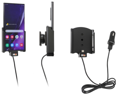 Aktywny uchwyt Brodit z kablem USB i adapterem do gniazda zapalniczki, Samsung Galaxy Note 20 Ultra 5G