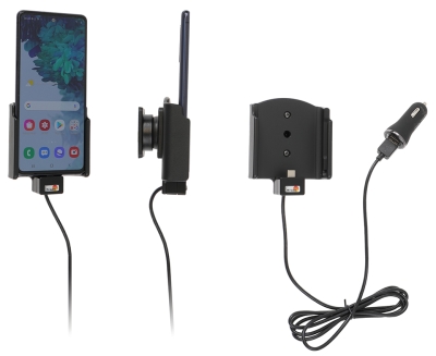 Aktywny uchwyt Brodit z kablem USB i adapterem do gniazda zapalniczki, Samsung Galaxy S20 FE (SM-G780/SM-G781)