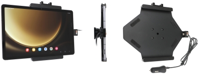 Brodit Aktywny uchwyt z kablem USB i adapterem do gniazda zapalniczki, Samsung Galaxy Tab S9 FE SM-X51x