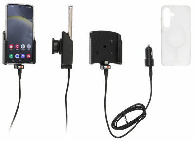 Brodit Etui na telefon z aktywnym uchwytem i ładowarką samochodową, Samsung Galaxy S24 SM-S921B/DS