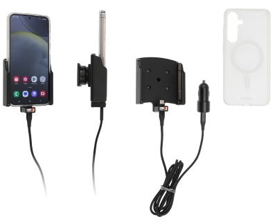 Brodit Etui na telefon z aktywnym uchwytem i ładowarką samochodową, Samsung Galaxy S24+ SM-S926B/DS