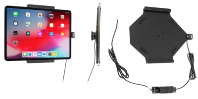 Brodit Aktywny uchwyt do stałej instalacji, Apple iPad Air 13 2024  (A2898, A2899, A2900)/Air 13 2025 M3 (A3268, A3268, A2371)/Pro 12,9 2018 (A1876, A1895, A1983, A2014)/Pro 12.9 2020 (A2069, A2232, A2229)/Pro 12.9 5th Gen 2021 (A2378, A2379, A2461)/Pro 1