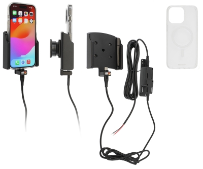 Brodit Etui na telefon z aktywnym uchwytem do stałej instalacji, Apple iPhone 15 Pro