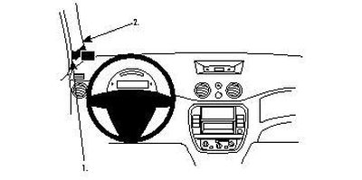 Uchwyt montażowy ProClip Citroen C3 06-09, lewy