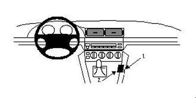 BMW 520-540/M5 E39 96-03, konsola, nachylony