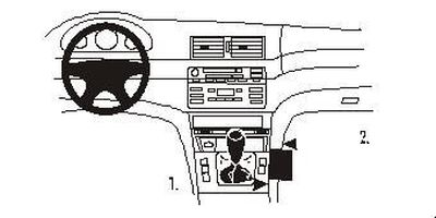 BMW 316-330/M3 E46 98-04/Compact 01-07, konsola, nachylony