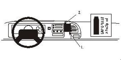 ProClip wspornik montażowy Chevrolet Silverado/Surburban/Tahoe/Pickup 95-99, wyśrodkowany