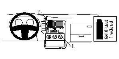 ProClip Monteringsbygel Seat Arosa 98-00/VW Polo 98-99, Wyśrodkowany