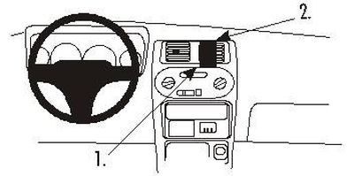 ProClip Uchwyt montażowy Daihatsu Sirion 99-01, wyśrodkowany